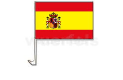 Autoflagge Spanien mit Wappen bei sportfanshop24.de